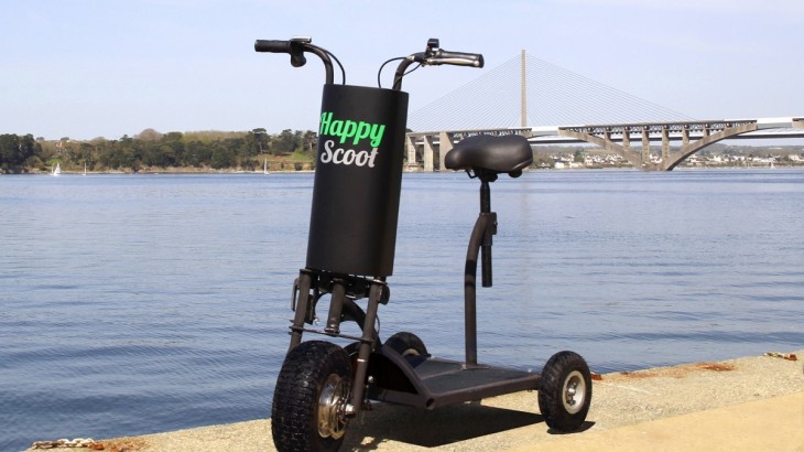 HappyScoot, trottinette électrique à 3 roues, seniors, personnes a mobilité réduite